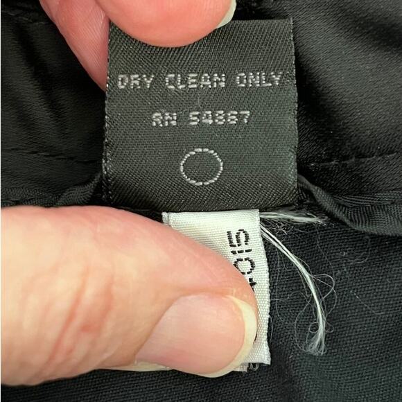 Express Women's Black Vintage Sateen Pants Rhinestones 1990's Y2K Era Size 9/10 - Picture 10 of 10